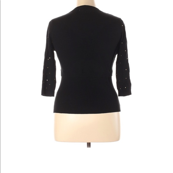 August Silk 3/4 sleeve Embroidered Sweater - Picture 2 of 4